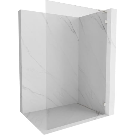 Mexen Lunar L Duschwand Walk-in rechts 110 x 200 cm, transparent 8 mm, gebürsteter Nickel - 830L-110-000-97-00-P