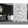 Mexen Kioto Duschwand Walk-in 70 x 200 cm, weiße Welle 8 mm, weiß - 800-070-101-20-97