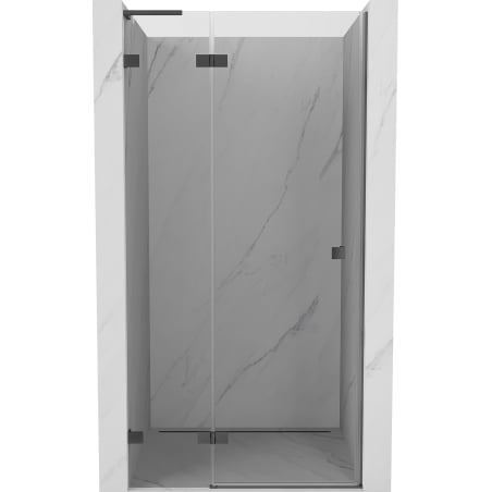 Mexen Lunar L Duschschwenktür links 120 cm, transparent, Gun Metal - 834L-120-000-95-00-L