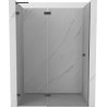 Mexen Lunar L Duschklapptür links 135 cm, transparent, Gun Metal - 834L-135-000-95-00-L