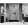 Mexen Lunar L Duschklapptür links 135 cm, transparent, Gun Metal - 834L-135-000-95-00-L