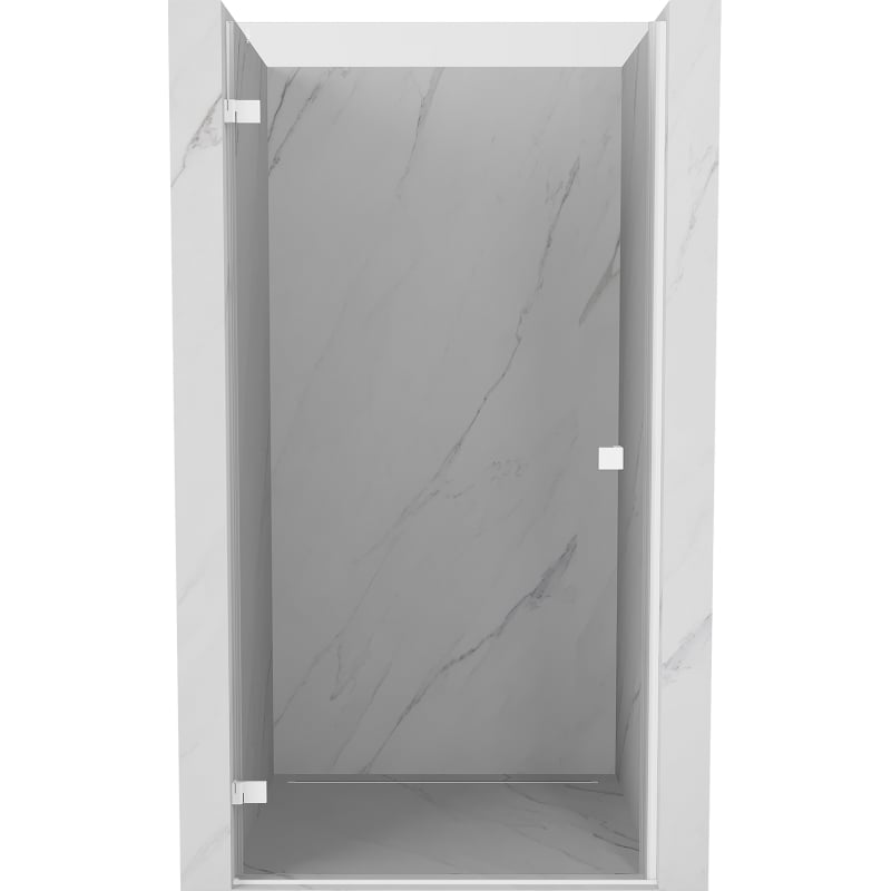 Mexen Lunar-B Duschdrehür links 95 cm, transparent, weiß - 832-095-000-20-00-L