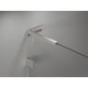 Mexen Lunar L Duschdoppeltür links öffnend 80 cm, transparent, gebürsteter Nickel - 834L-080-000-97-00-L