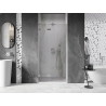 Mexen Lunar L Duschwand, schwenkbar, links 85 cm, transparent, gebürsteter Nickel - 834L-085-000-97-00-L