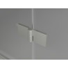 Mexen Lunar L Duschwand, schwenkbar, links 85 cm, transparent, gebürsteter Nickel - 834L-085-000-97-00-L