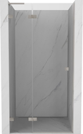 Mexen Lunar L Duschdrehtür links 120 cm, transparent, gebürstetes Nickel - 834L-120-000-97-00-L