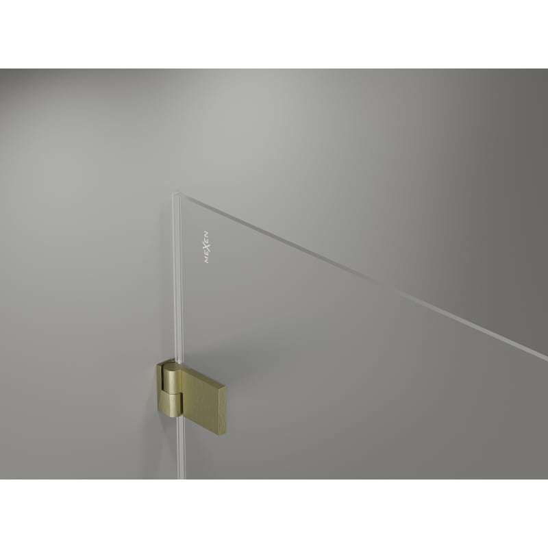 Mexen Lunar-B Duschschwingtür links 75 cm, transparent, gold gebürstet - 832-075-000-55-00-L