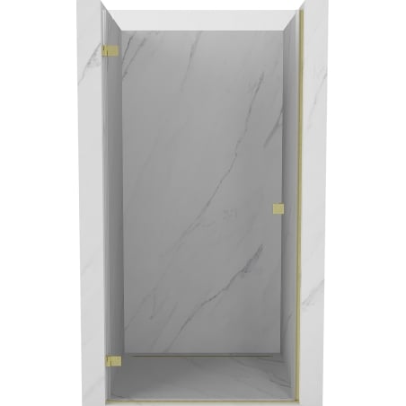 Mexen Lunar-B Duschdrehtür Links 85 cm, transparent, gebürstet gold - 832-085-000-55-00-L