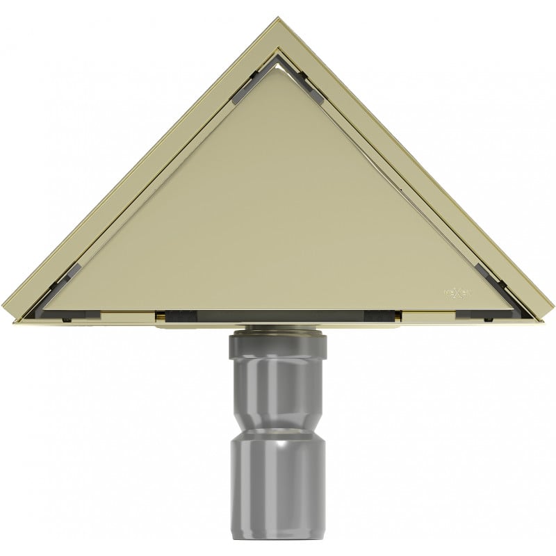 Mexen Flat-T M13 dreieckiger Bodenablauf 20 x 20 cm, gold - 1510320