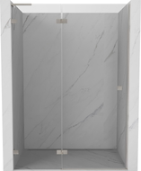 Mexen Lunar L Dusch-Schwingtür links 135 cm, transparent, gebürstetes Nickel - 834L-135-000-97-00-L