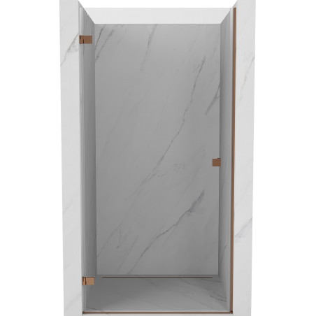 Mexen Lunar-B Duschdrehür links 80 cm, transparent, Roségold - 832-080-000-60-00-L