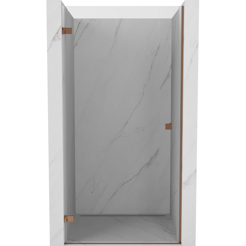 Mexen Lunar-B linke Schwingduschtür 85 cm, transparent, Roségold - 832-085-000-60-00-L