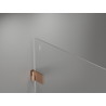 Mexen Lunar-B Duschpendeltür links 60 cm, transparent, gebürstetes Kupfer - 832-060-000-65-00-L