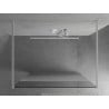 Mexen Kioto freistehende Duschwand 100 x 200 cm, transparent/matt 8 mm, weiß - 800-100-002-20-35
