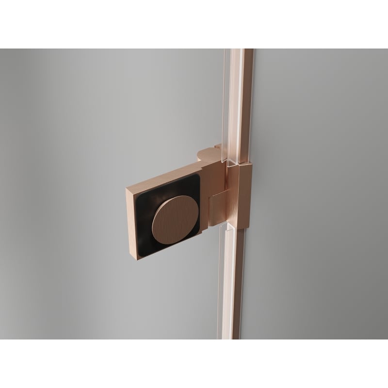 Mexen Lunar-B Duschdrehtür links 100 cm, transparent, gebürstetes Kupfer - 832-100-000-65-00-L