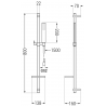 Mexen DQ00 verstellbares Duschset, goldfarben - 785004581-50