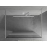 Mexen Kioto freistehende Duschwand 140 x 200 cm, transparent/matt 8 mm, weiß - 800-140-002-20-35