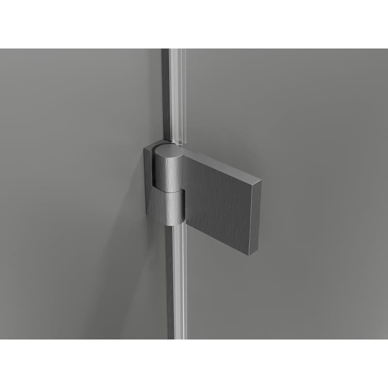 Mexen Lunar-B Duschdrehtür links 70 cm, transparent, gebürstetes Gun Grey - 832-070-000-66-00-L