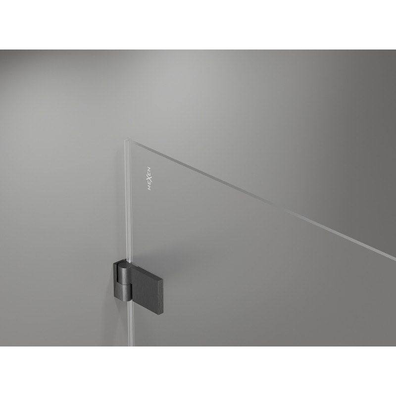 Mexen Lunar-B Duschdrehtüren links 85 cm, transparent, gebürstet Gun Grey - 832-085-000-66-00-L