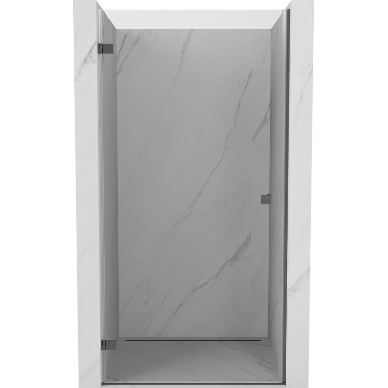 Mexen Lunar-B Duschschwingtür links 90 cm, transparent, gebürstetes Waffengrau - 832-090-000-66-00-L