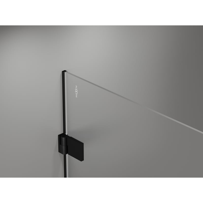 Mexen Lunar-B Duschwand Tür Schwingtür links 75 cm, transparent, schwarz - 832-075-000-70-00-L