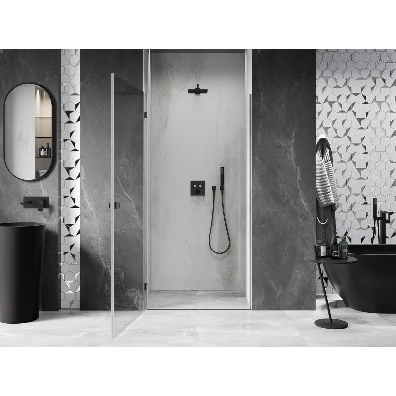 Mexen Lunar-B Duschklapptür links 60 cm, transparent, Gun Metal - 832-060-000-95-00-L