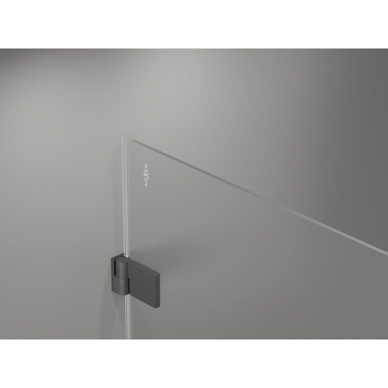 Mexen Lunar-B Duschklapptür links 60 cm, transparent, Gun Metal - 832-060-000-95-00-L