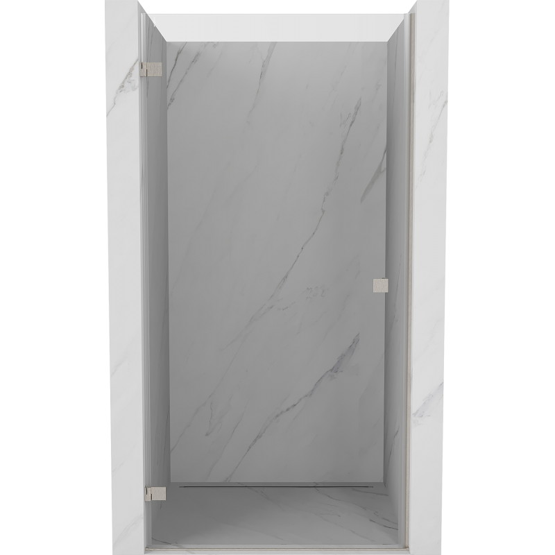 Mexen Lunar-B Duschschwingtür links 85 cm, transparent, gebürstetes Nickel - 832-085-000-97-00-L