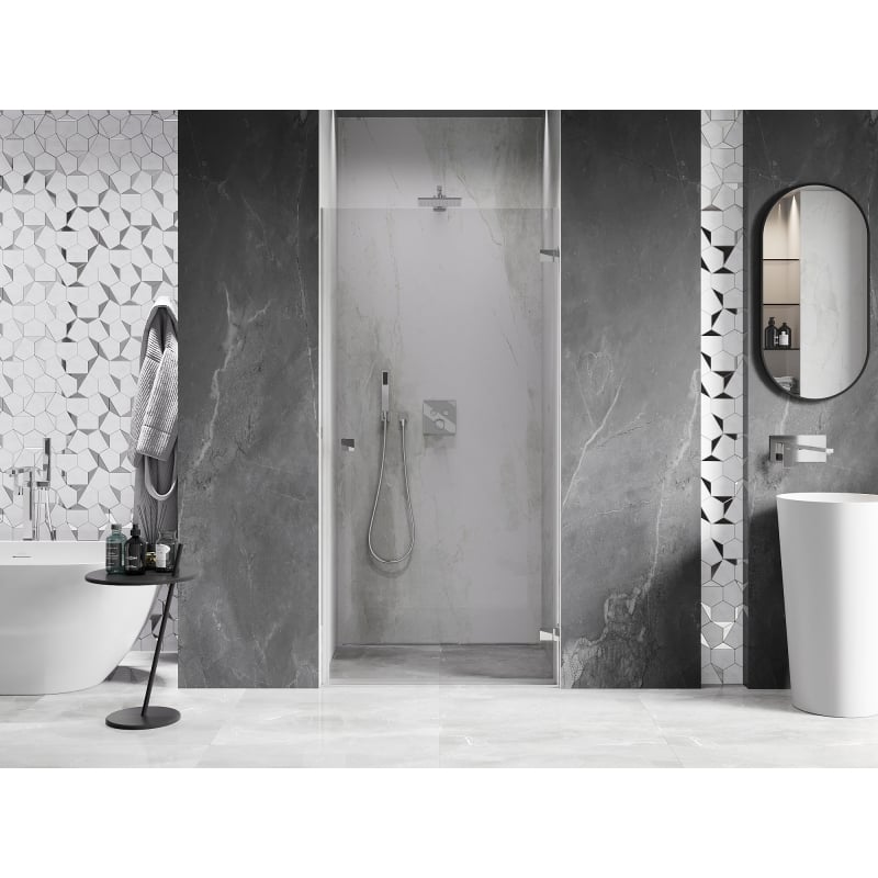 Mexen Lunar-B Duschdrehtür rechts 85 cm, transparent, Chrom - 832-085-000-01-00-P