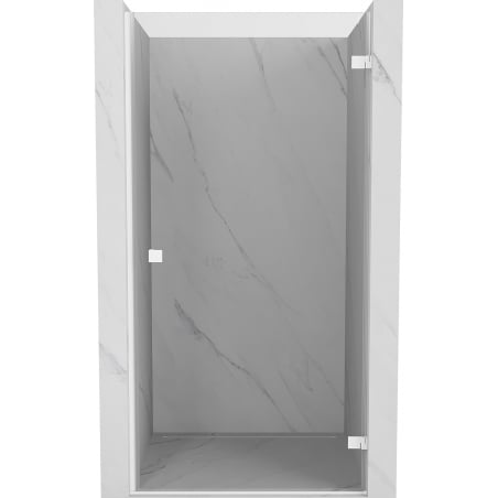 Mexen Lunar-B Rechte Schwingtür-Duschabtrennung 85 cm, transparent, weiß - 832-085-000-20-00-P