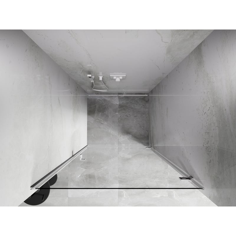 Mexen Lunar-B rechte Duschschwingtür 90 cm, transparent, weiß - 832-090-000-20-00-P