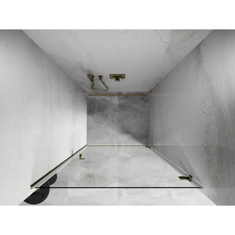 Mexen Lunar-B Duschdrehtür rechts 60 cm, transparent, gold - 832-060-000-50-00-P