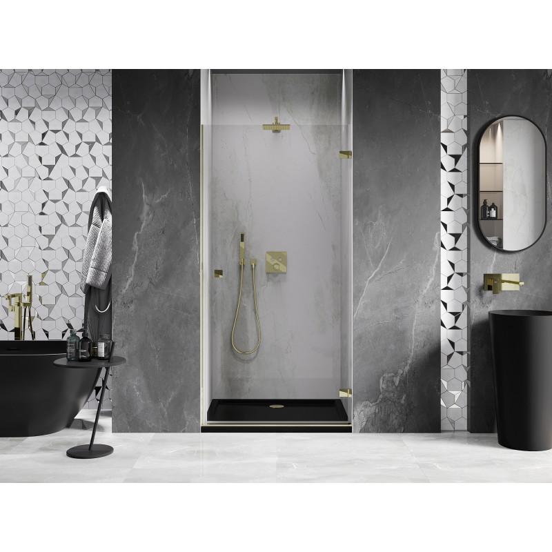 Mexen Lunar-B Duschpendeltür rechts 70 cm, transparent, gold - 832-070-000-50-00-P