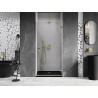 Mexen Lunar-B Duschabtrennung, schwenkbar rechts 80 cm, transparent, gold - 832-080-000-50-00-P