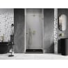 Mexen Lunar-B Duschabtrennung, schwenkbar, rechts öffnend, 90 cm, transparent, gold - 832-090-000-50-00-P