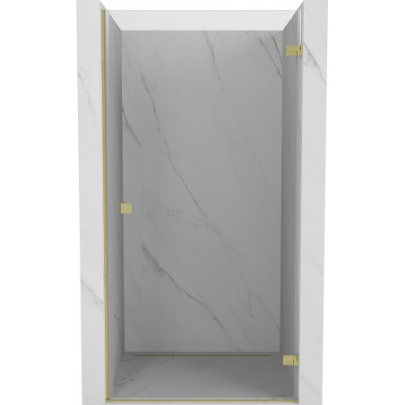 Mexen Lunar-B Duschdrehtür rechts 60 cm, transparent, gebürstetes Gold - 832-060-000-55-00-P
