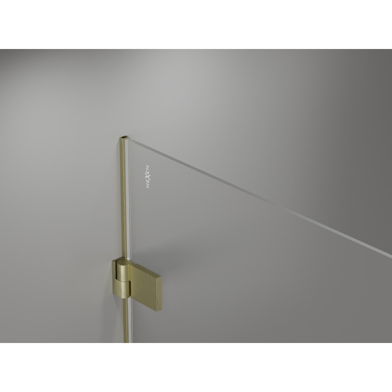 Mexen Lunar-B Duschdrehtür rechts 100 cm, transparent, gold gebürstet - 832-100-000-55-00-P