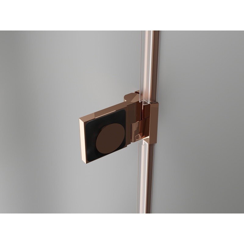 Mexen Lunar-B Duschabtrennung, schwenkbar, rechts 60 cm, transparent, Roségold - 832-060-000-60-00-P