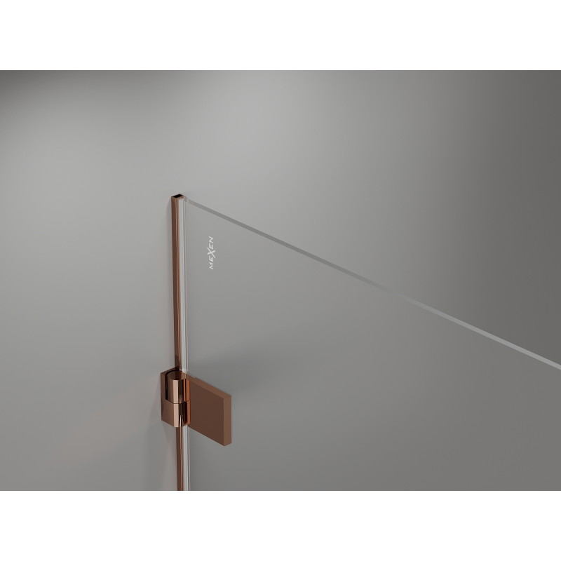 Mexen Lunar-B, rechts öffnende Duschtür 65 cm, transparent, Roségold - 832-065-000-60-00-P