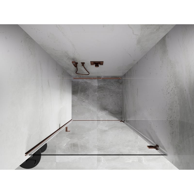 Mexen Lunar-B Dusch-Schwenktür rechts 100 cm, transparent, Roségold - 832-100-000-60-00-P