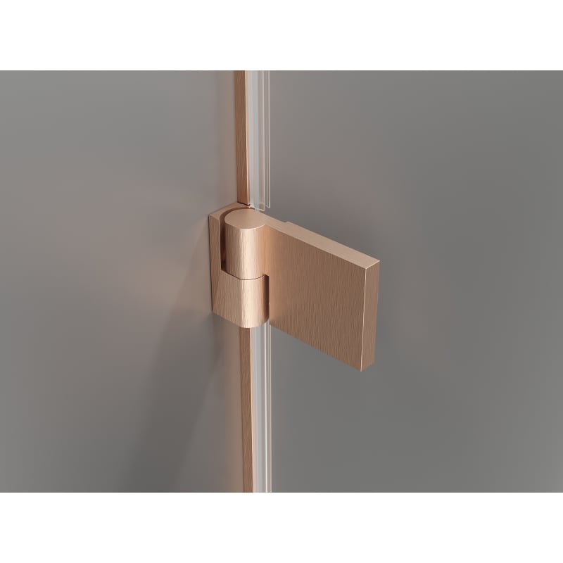 Mexen Lunar-B Duschdrehtür rechts 65 cm, transparent, gebürstetes Kupfer - 832-065-000-65-00-P