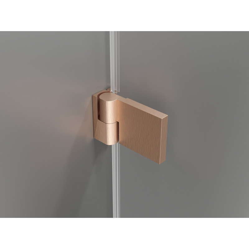 Mexen Lunar-B Duschdrehtür rechts 65 cm, transparent, gebürstetes Kupfer - 832-065-000-65-00-P