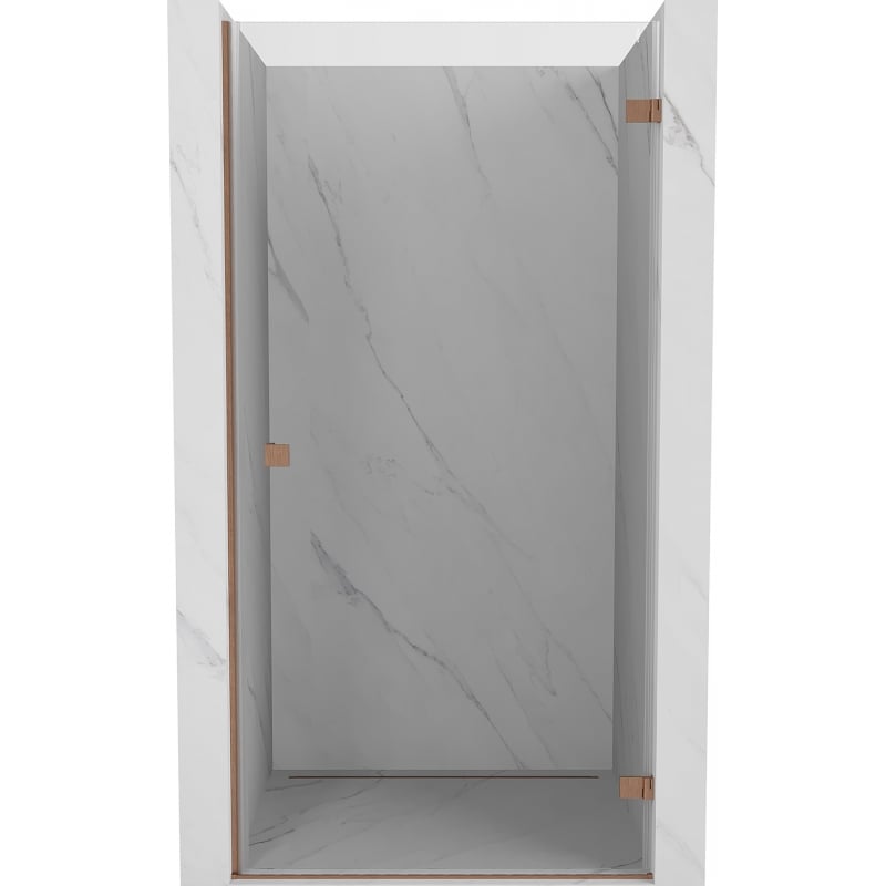Mexen Lunar-B Duschdrehtür rechts 65 cm, transparent, gebürstetes Kupfer - 832-065-000-65-00-P