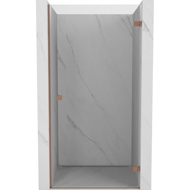 Mexen Lunar-B Duschkabinentür, rechts öffnend 70 cm, transparent, gebürstetes Kupfer - 832-070-000-65-00-P