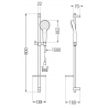 Mexen DQ05 gleitendes Duschset, weiß - 785054581-20