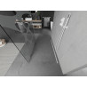Mexen Kioto freistehende Duschwand 140 x 200 cm, weiße Welle 8 mm, weiß - 800-140-002-20-97