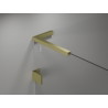 Mexen Lunar L Duschdrehtür rechts 85 cm, transparent, gebürstetes Gold - 834L-085-000-55-00-P