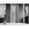 Mexen Lunar L Duschdrehtür rechts 90 cm, transparent, gebürstet gold - 834L-090-000-55-00-P