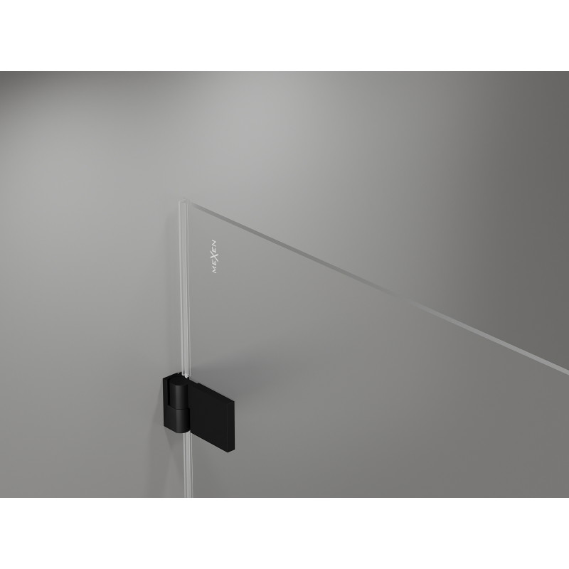 Mexen Lunar-B Duschwand mit rechts öffnender Tür 95 cm, transparent, schwarz - 832-095-000-70-00-P