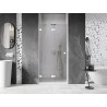 Mexen Lunar-F faltbare Duschabtrennung, links, 85 cm, transparent, weiß - 836-085-000-20-00-L